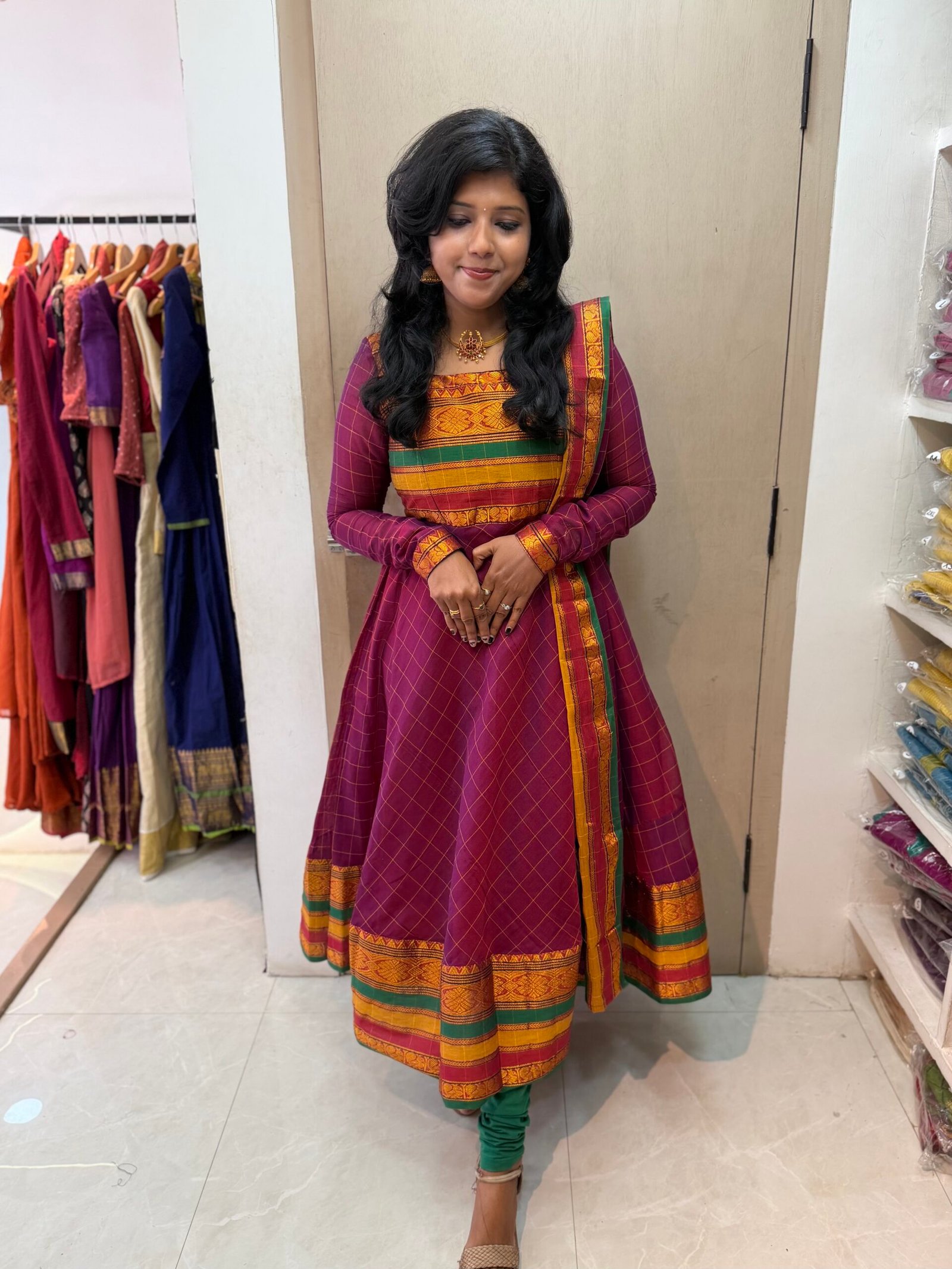 Rani Pink Anarkali & Duppata - Image 2