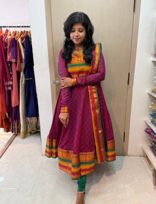 Rani Pink Anarkali & Duppata