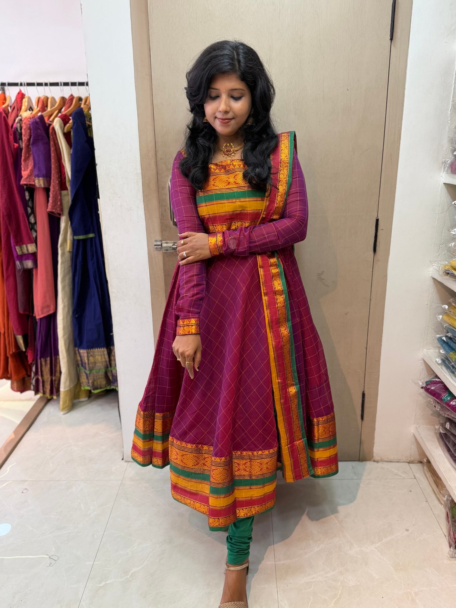 Rani Pink Anarkali & Duppata